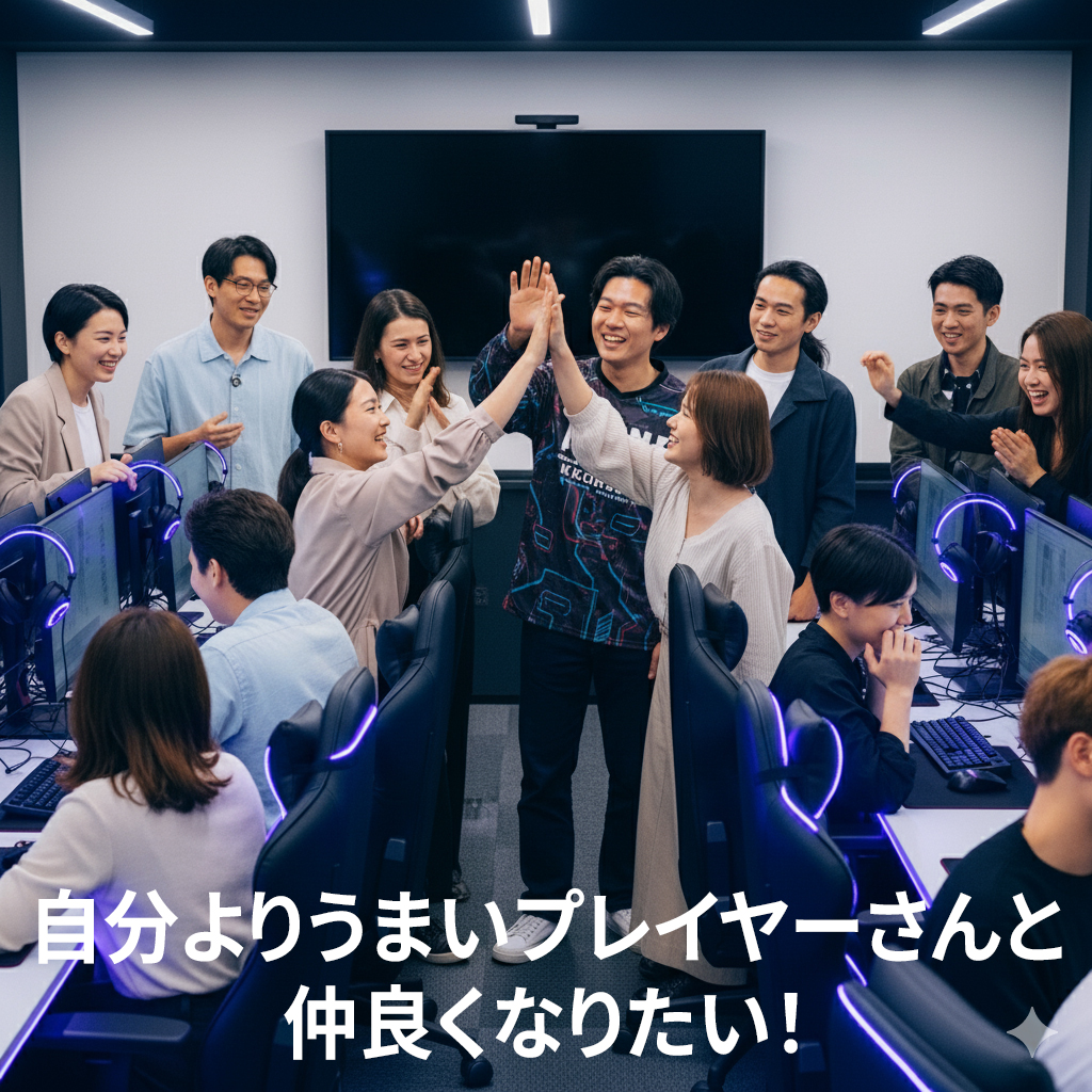自分よりうまいプレイヤーさんと仲良くなりたい！、どうやったらなれるの？