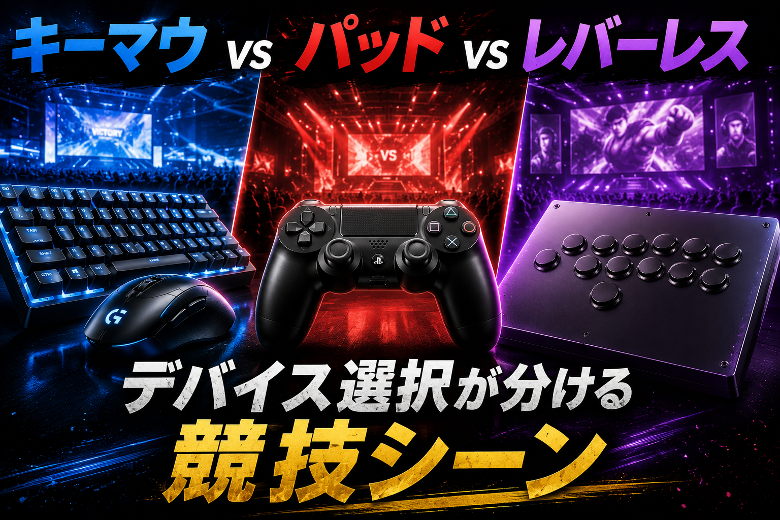 「キーマウ vs パッド vs レバーレス」デバイス選択が分ける競技シーン